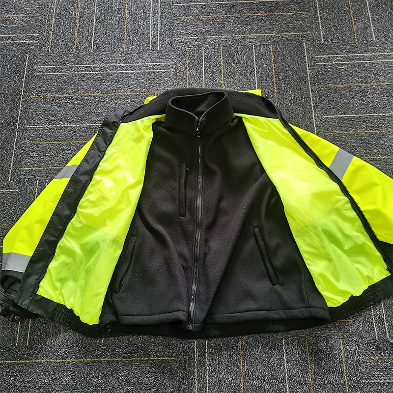 Wholesale Hoodie Workwear 3in1 jacket Tape Fleece-Lined Jacket Reflective Safety Clothing Work Clothes