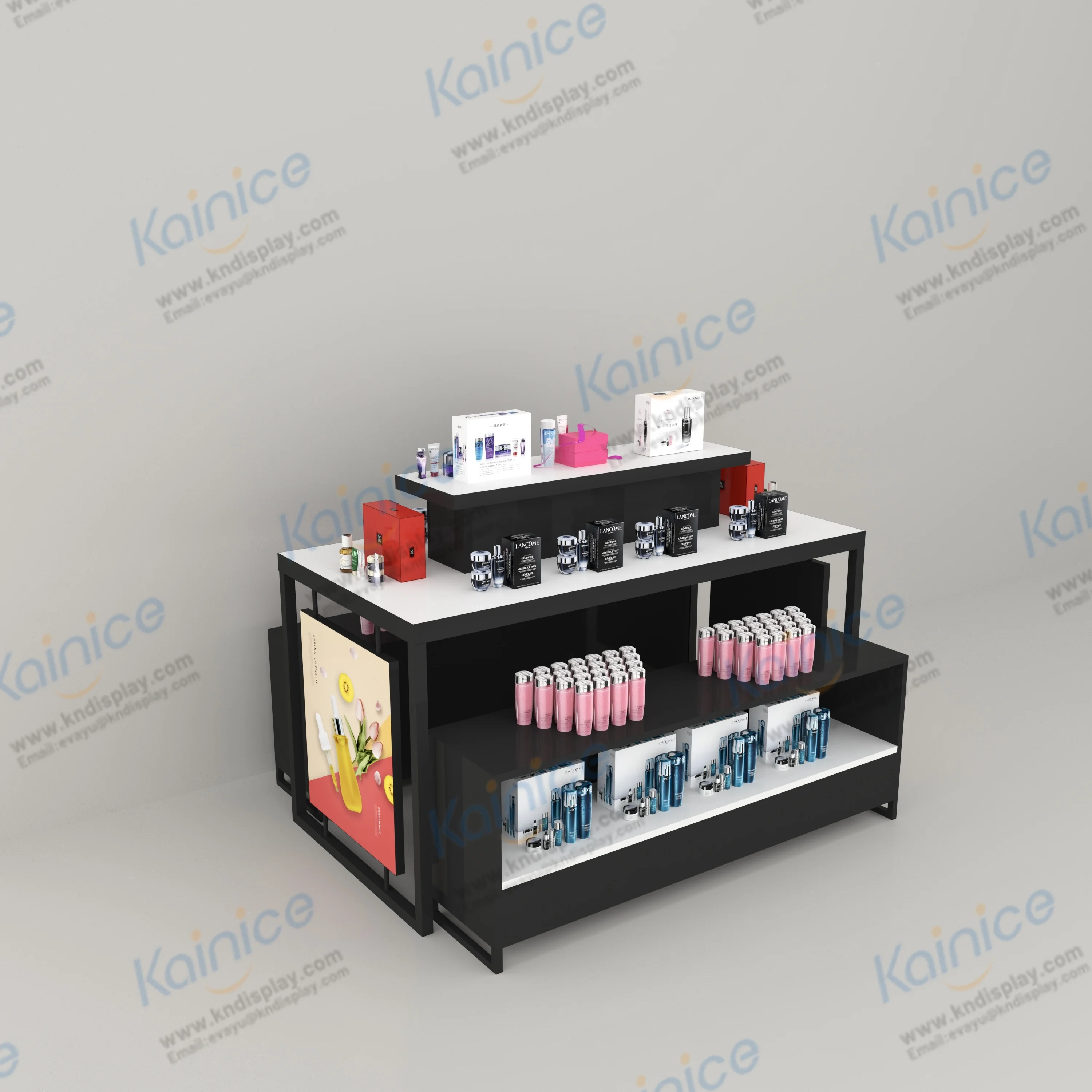 Kainice Custom Size Brands Eyelash Cosmetic Display Case Cabinet ...