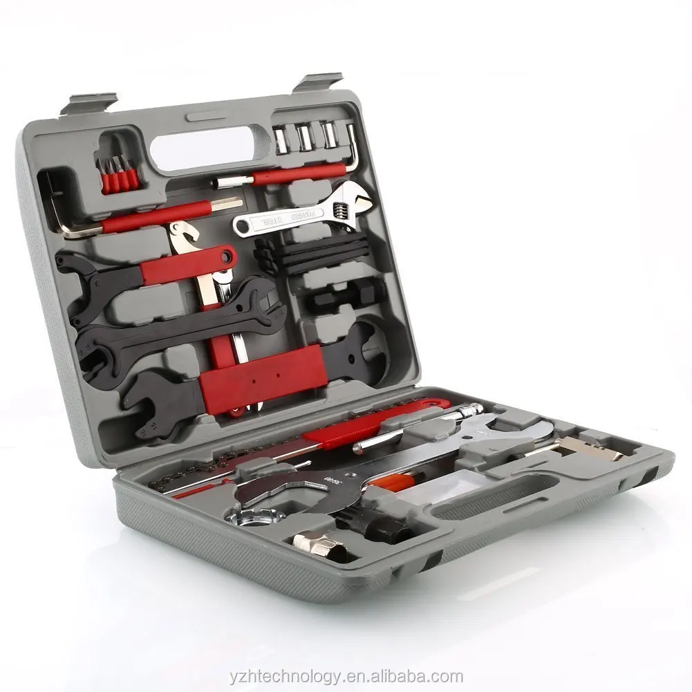 44 Parts Bicycle Repair Kit Super Complete  Repair Tool in Toolbox for Riding Equipments Universal Bicycle Tool Set