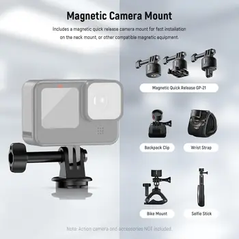 NEEWER Necklace Holder Action Camera Neck Mount Quick Release Magnetic Holder with Phone Clip Compatible with Hero 13 12 11 10 product image