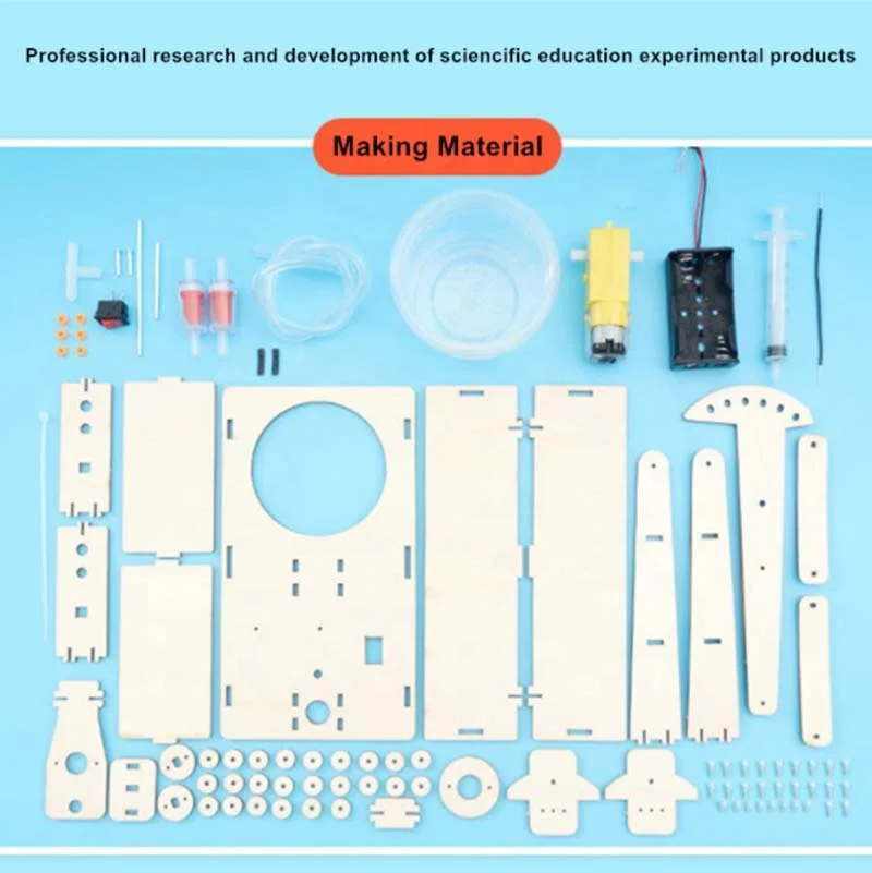 STEM Physics Science DIY Toys Assembly Well Pumping Unit Oil Exploitation Model Wooden Puzzle Teaching Tools Children Student