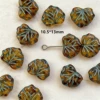 2#maple leaf - transparent coffee blue (one piece)