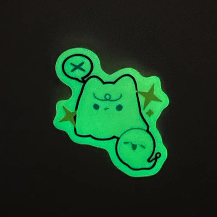 VOGRACE 2024 Glowing Fluorescence Stickers Custom Cute Glowing Keyboard Stickers for Kids