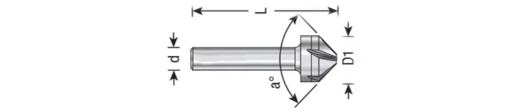 DIN335C 90 Degree 3 Flute HSS Countersink Drill Bit for Metals