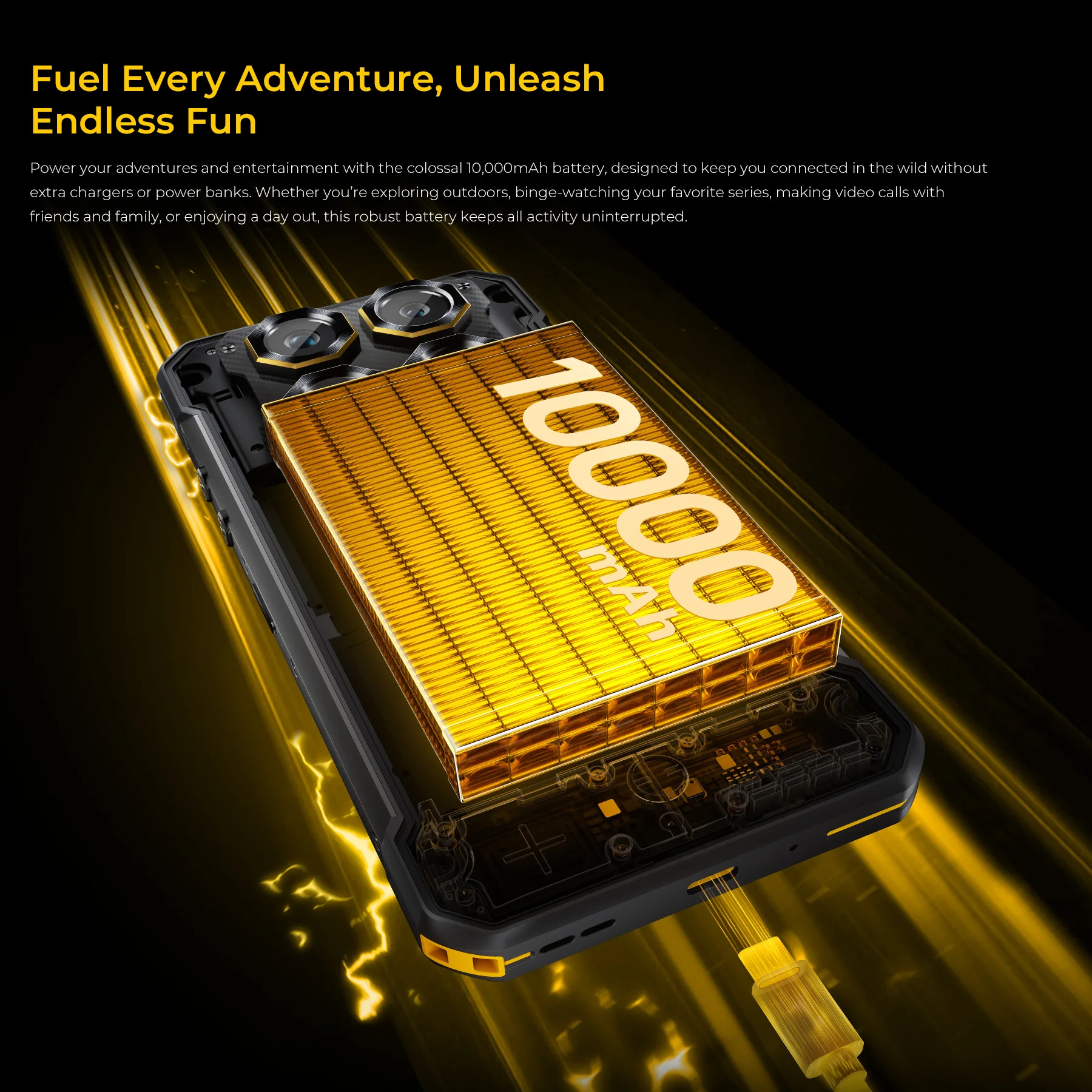 即日発送可　OUKITEL WP60 　黄色　7.2インチ　スマホ　初期設定のみ OUKITEL WP60 5G Rugged Smartphone - 7.2 Inch, 108MP Camera