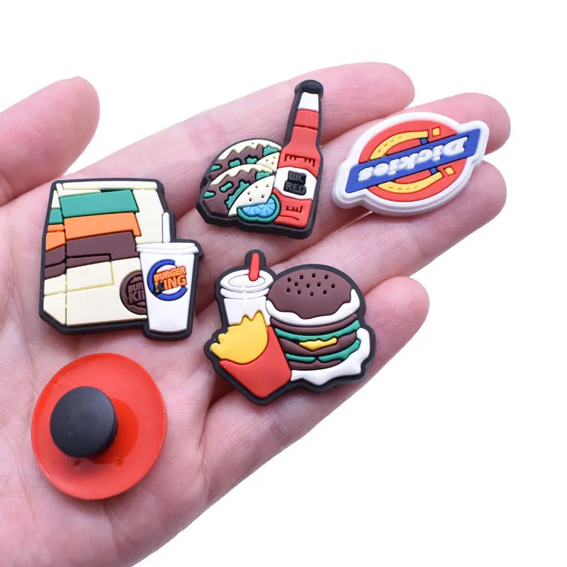 Fast Food Series 2023 Croc Custom Charms Wholesale Pvc Shoe Decorations