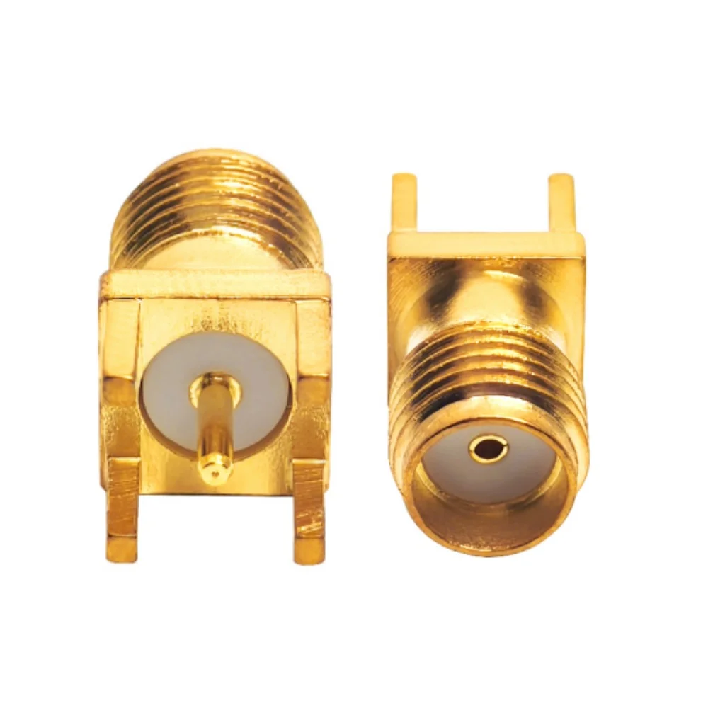 RF Connector SMA Connector SMA Female Socket End PCB Edge Mount RF Coaxial Connector for PCB