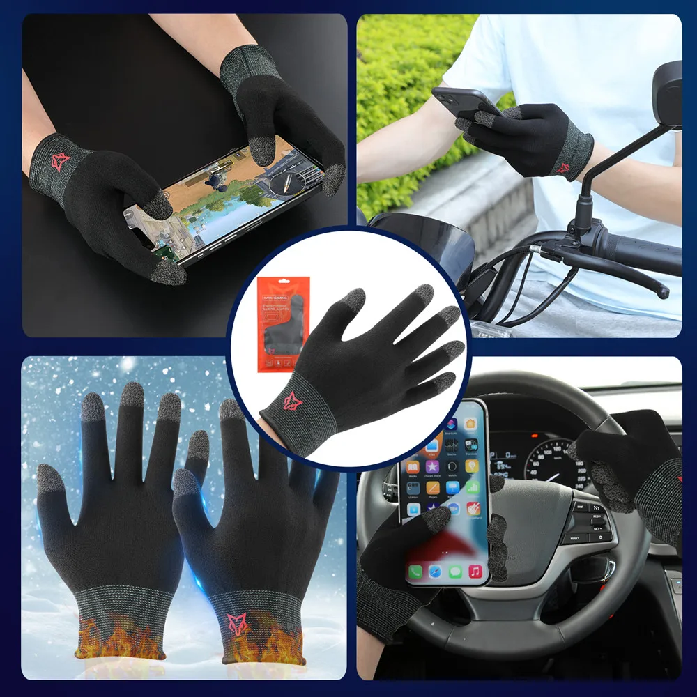 Sarafox G02 Gaming Gloves - Non-Slip Touch Screen Fingertips