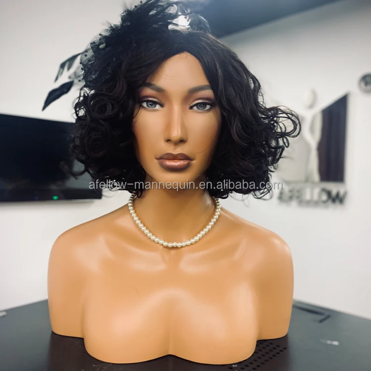 African American Skin Black Realistic Mannequin Head for Wigs with  Shoulders - China Manequin Hand and Wig Mannequin Hand price