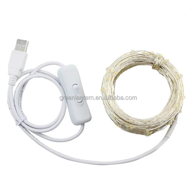 10m USB Powered LED Copper Wire String Light - 100 Leds