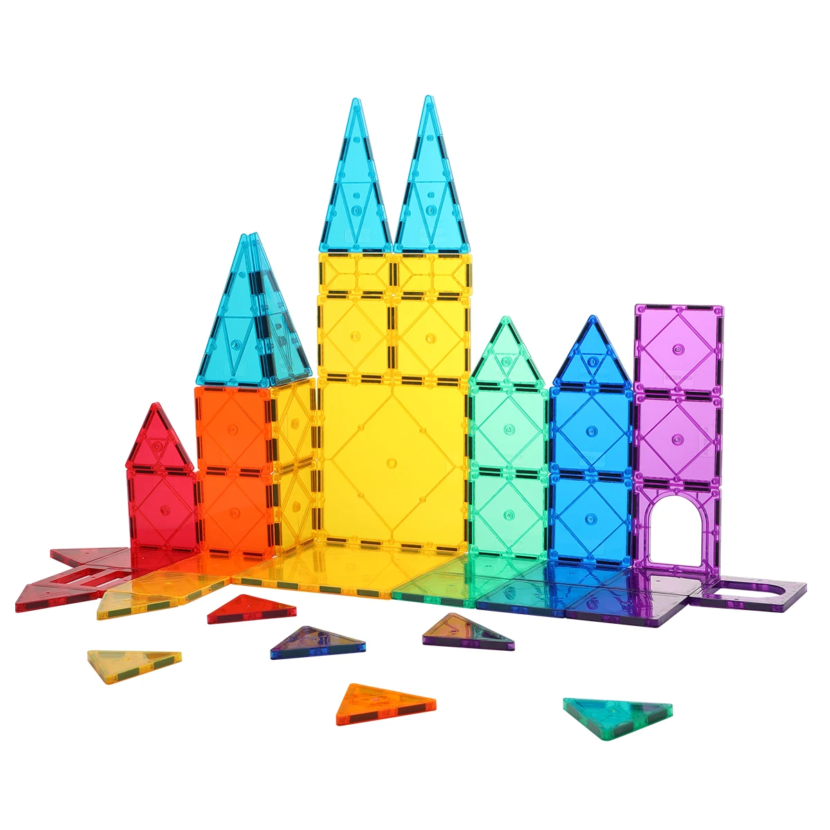 100 PCS Magnetic Tiles for Kids 3D Toddlers Building Blocks Toys Christmas Gift 