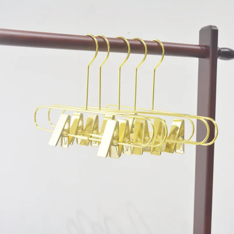 Customized Stand Clothes Hanger Rack Save A Space Silvery Golden Rose