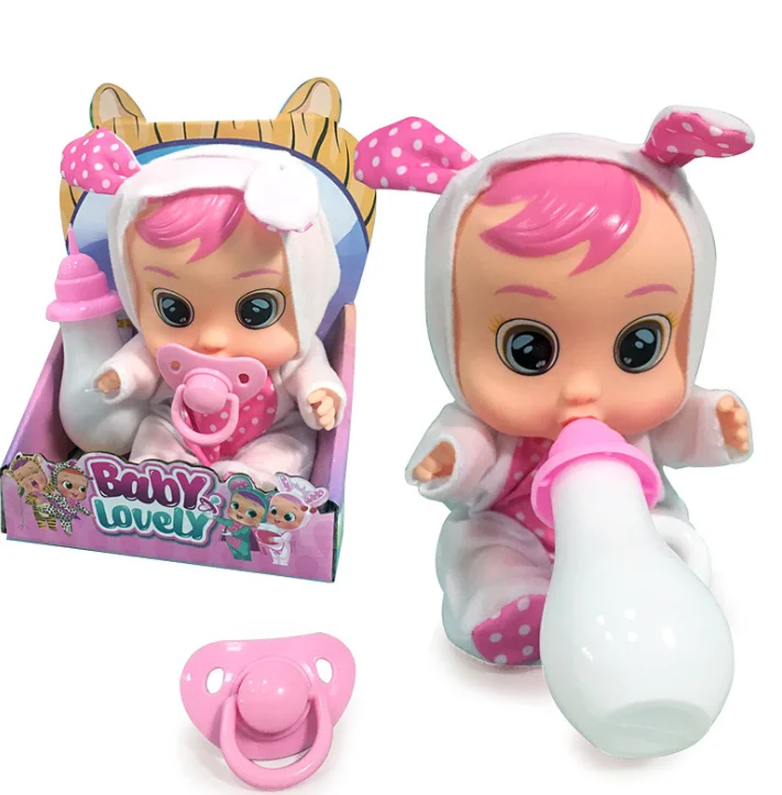 Плачет Кукла-младенец с соской бутылки для детей слезы куклы игрушка «сделай сам» Cry куклы дети станут отличным подарком на день рождения или Рождество