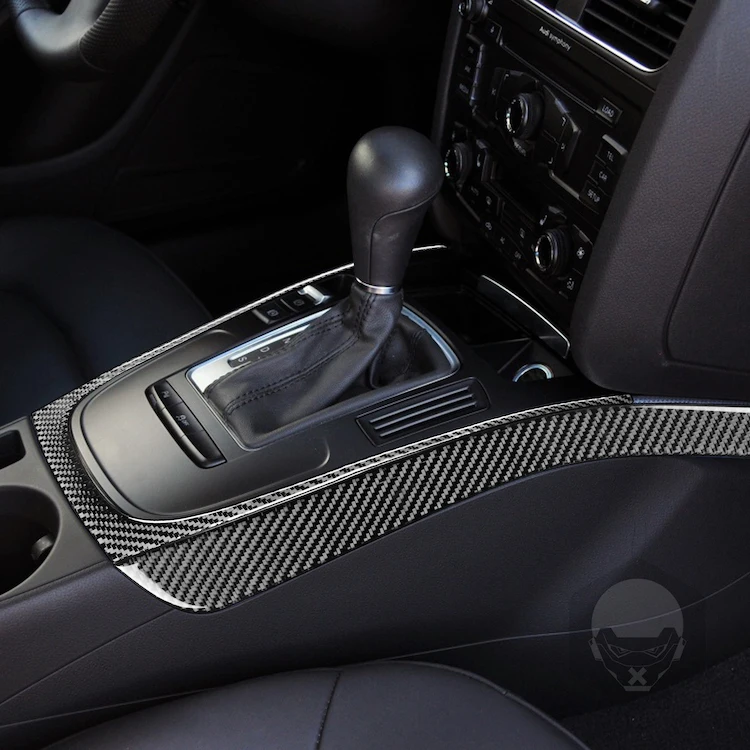 Carbon Fiber Interior Trim Console Gear Shift Panel Frame Cover ...