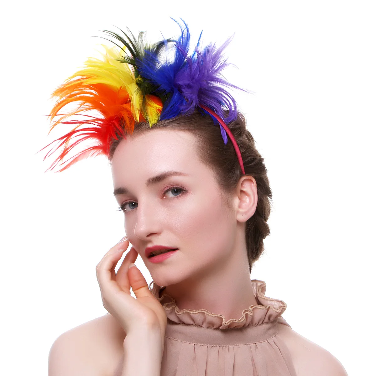 Wholesale Multi Color Feather Headband Carnival Hairband Fascinator  Headdress Halloween Christmas Festival Headpiece Ostrich - Buy Fashion Hair  Accessories Party Wear,Fleurs Artificiel Tiare,Different Colours Carnival  Ostrich Feathers Headdress Product ...