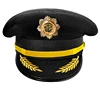 Black cap with gold badge 12