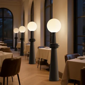 Hotel Restaurant Nordic Resin /Metal  PE Floor Light Designer Modern Minimalist Art Decoration Standing Led Floor Lamp