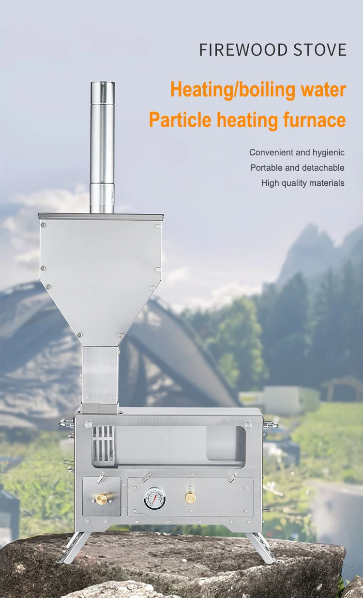 Portable Biomass Pellet Stove - Efficient Outdoor Heating