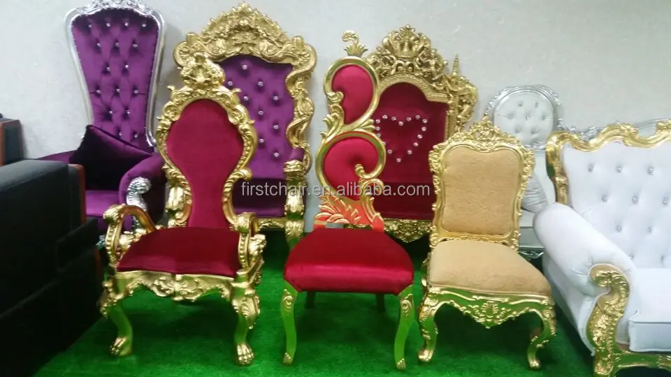 Customizable Modern Luxury Wedding Chair Small King Chair Hotel