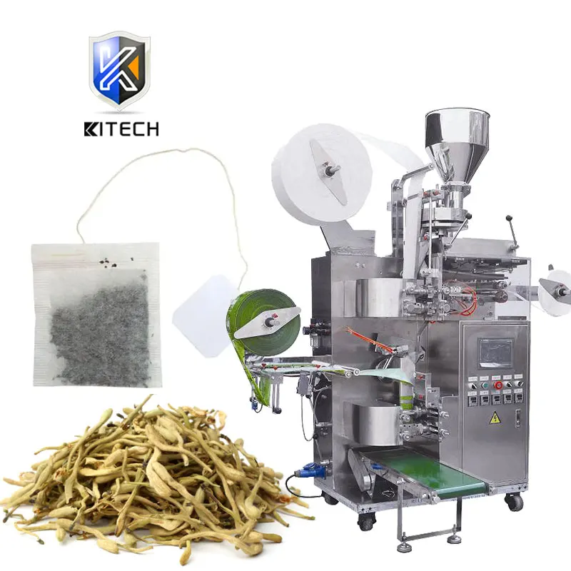 KL-100 Automatic Inner and Outer Mesh Dip Tea Bag Packing Machine With Thread and Tag