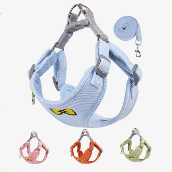 Dog Safety Leash Reflective Vest Harness Adjustable Breathable MultiColor Options Pet Chest Straps Wholesale Shipping  Available