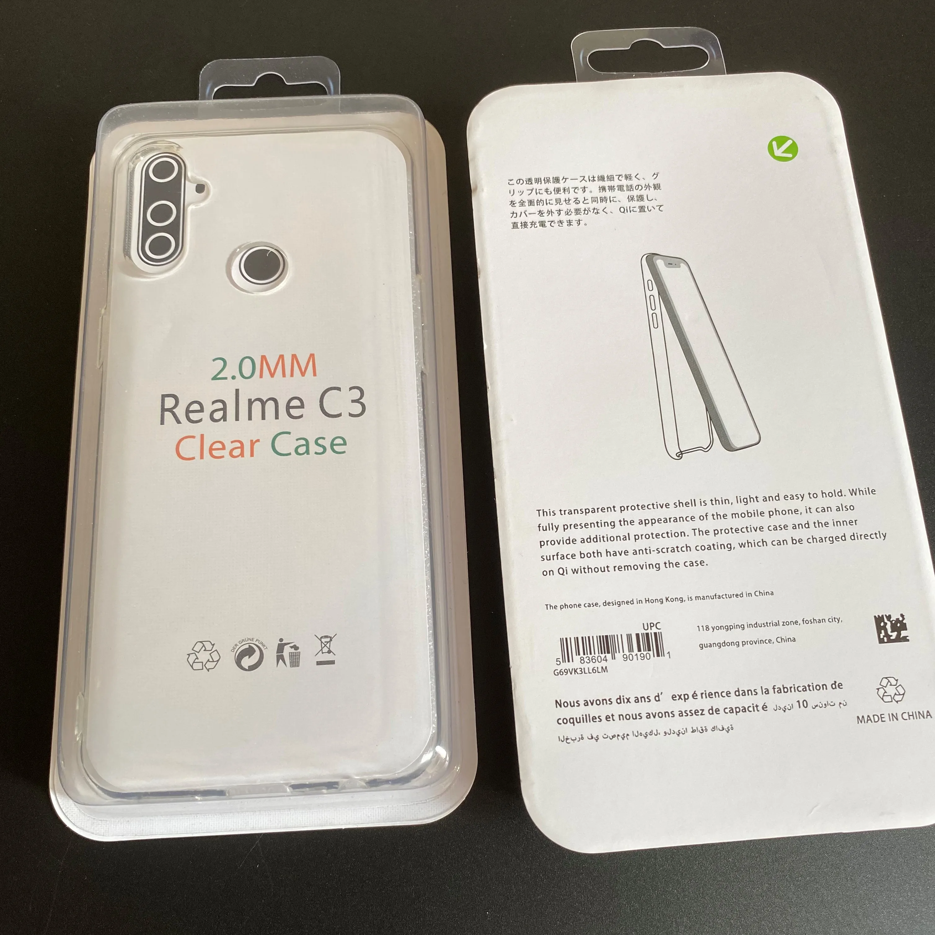 realme c3 clear case