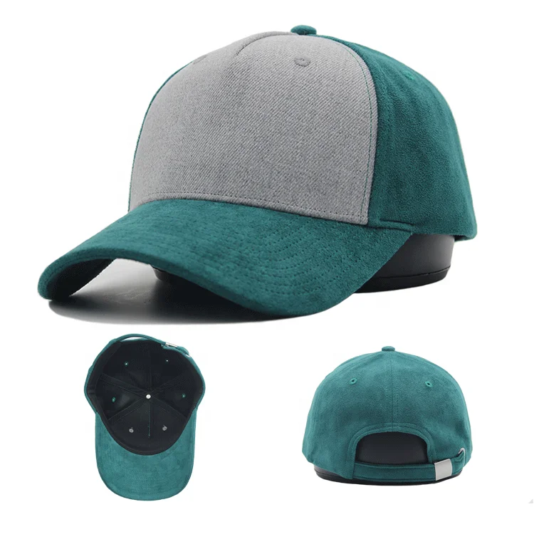 Оптовая продажа, унисекс, искусственная замша, дешевые, на заказ, 5 панелей, бейсболки, заготовки, вышивка логотипа, мужская спортивная бейсбольная шляпа