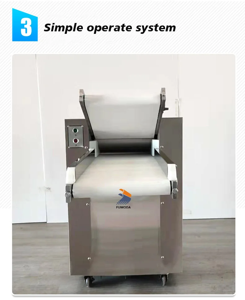 Automatic 600900kg/h Dough Press Kneading Roller Electric Noodles