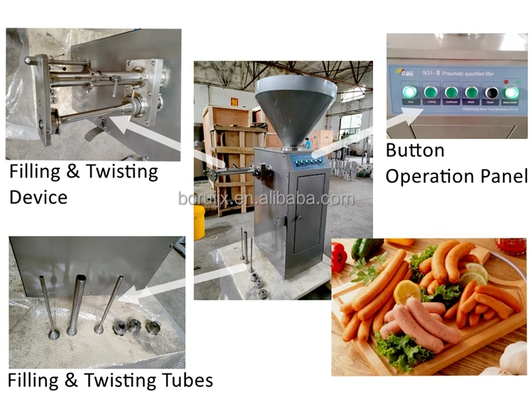 Industrial Automatic Big Sausage Stuffing Fill Twist Maker Sausages