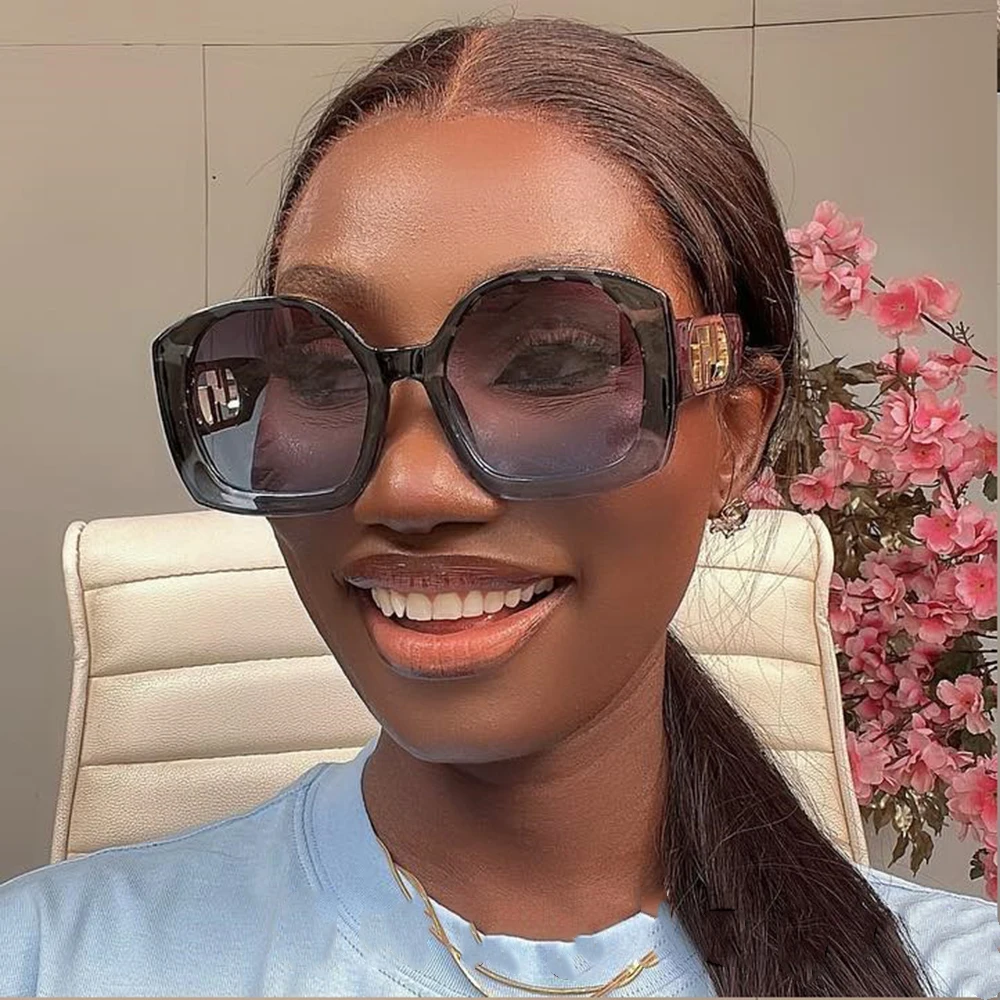Stylish Leopard Oversized Baroque Swirl Hollywood UV 400 Unbranded Sunglasses‼️ Leopard Print Oversized Square Sunglasses Women main image 4
