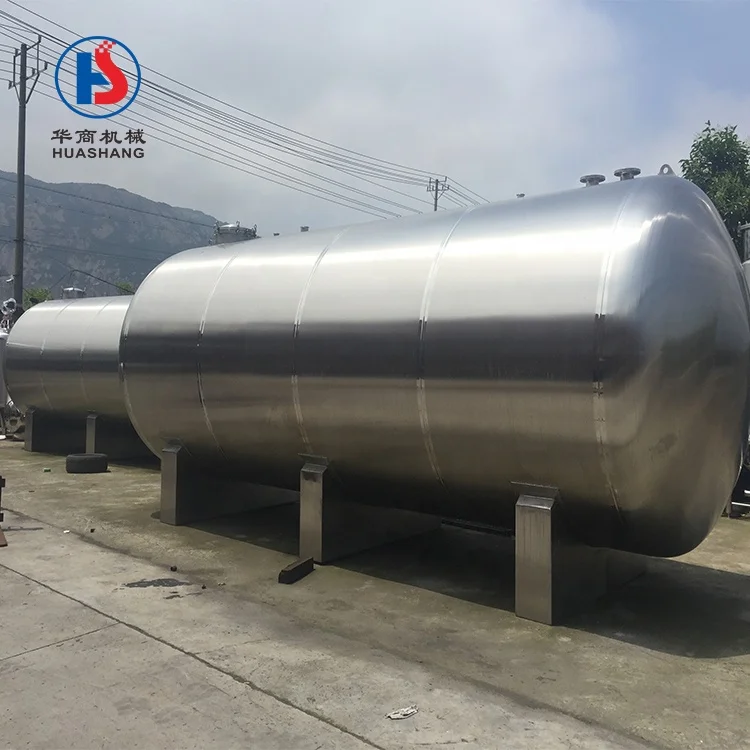 Горизонтальный однослойный резервуар для жидкости из нержавеющей стали разных размеров