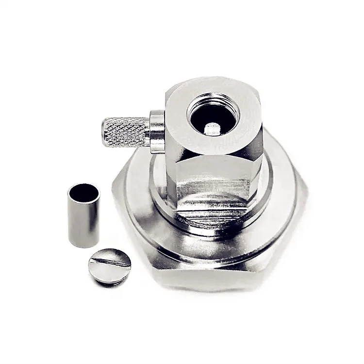 RF Coaxial 7/16 DIN Male Right Angle Crimp Type Connector for RG58 RG402 LMR195 Cable