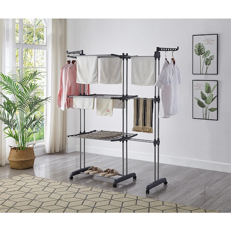 Three Tier Drier Clothes Rack Wholesale Foldable 3 Tier Clothes Drying Hanging Clothes Laundry ...