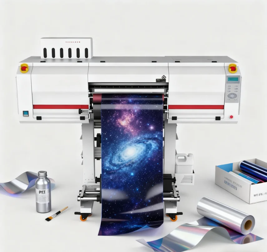ERASUB A1 Roll-to-Roll UV DTF Printer Machine LT-700 New 1-Year Automatic Water Cooling System Cup Wraps Sticker Home Use