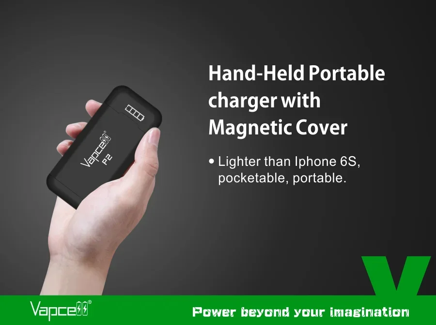 Vapcell P2 Portable Power Bank Charger for Mobile Phones - DIY 18650 Li-ion  Battery, 5V/2A Output, Short Circuit Protection