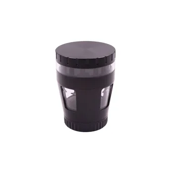 Multi - Layer Zinc Alloy 50mm Conical Grinder with Lower Window Transparent Visible Layer for Smoking