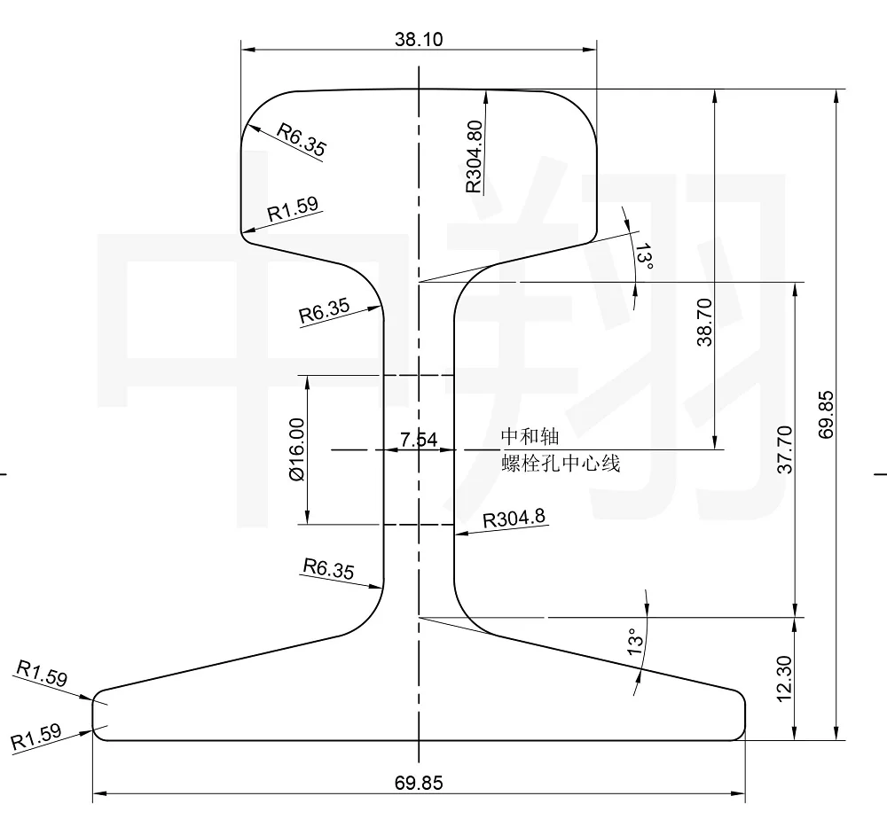 25lb Mining Rail Track Steel Rail ASCE 25 Light Rail for Sale