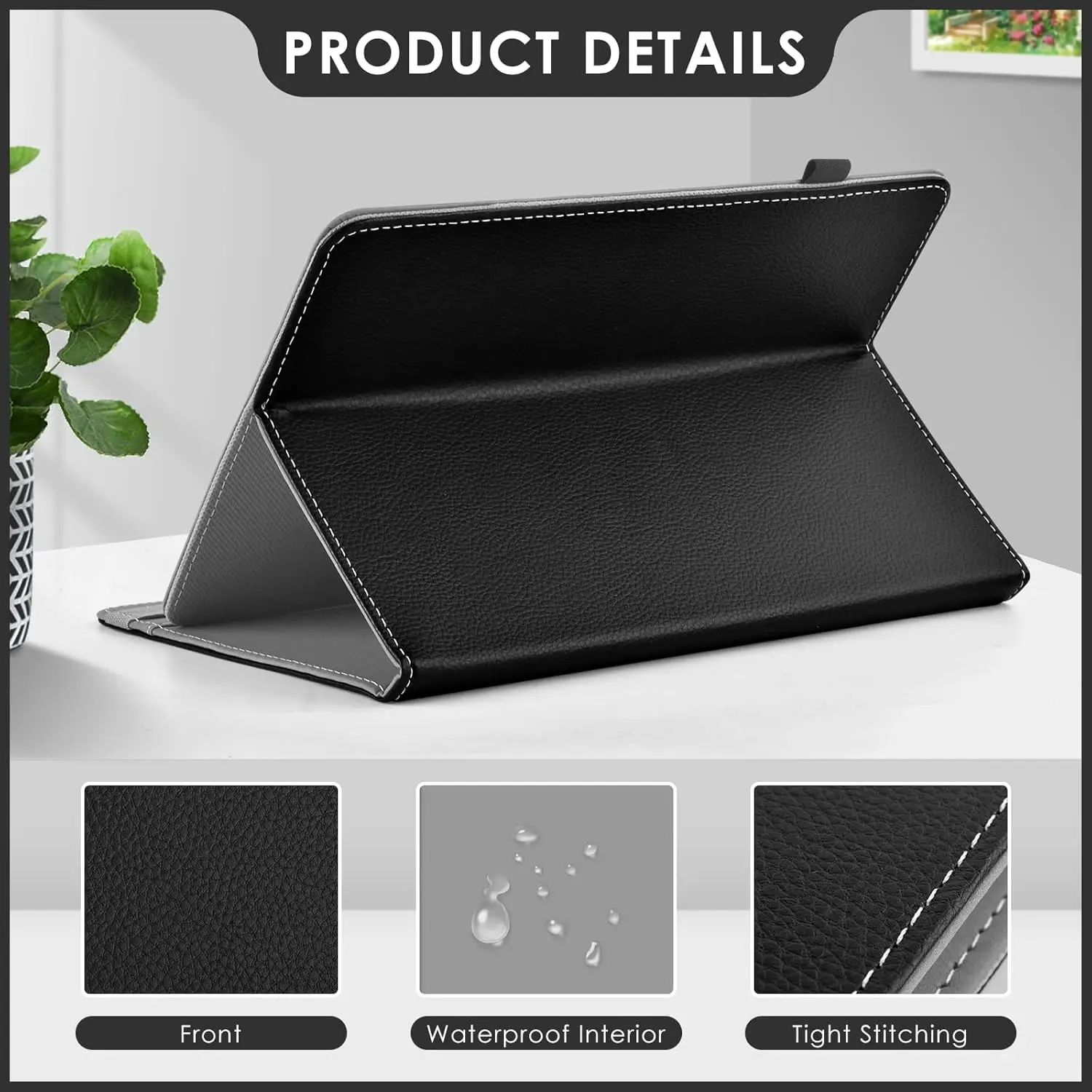 Universal 10 Inch Tablet Case Protective Folio Stand for 9.6-10.5 Inch Tablets PU Leather Covers Genuine Leather with Pen Slot factory