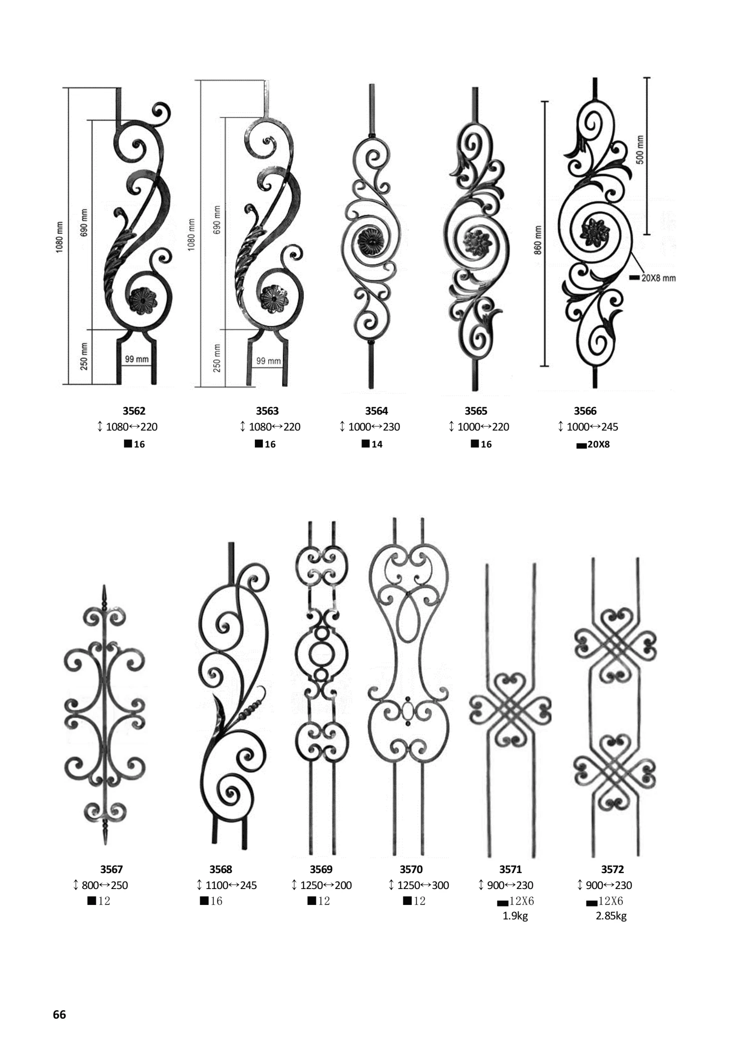 Forging Decoration Rail Rod Orient Twisted Wrought Iron bar for Gate  Fence Railing Handrail Balustrade