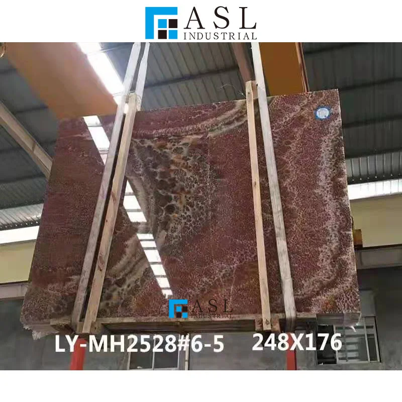 Red dragon onyx book end wall onyx marble slab transparent onice wall cladding designs custom thickness book match onyx
