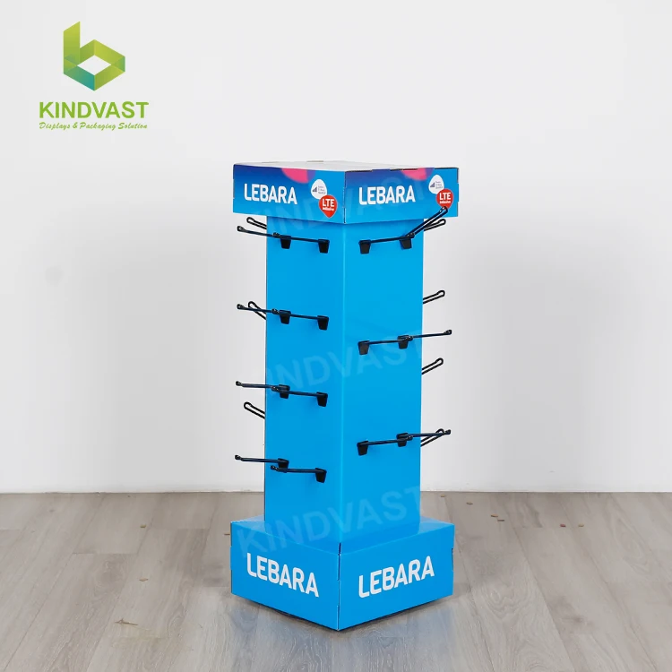 Snack Bubble Toy Floor Cardboard Display Stand for Newspaper