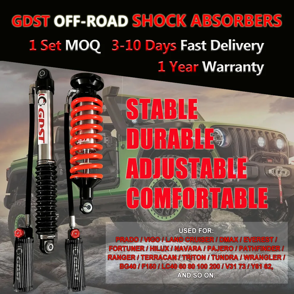 Gdst High Quality Off Road Suspension Kits 4x4 Adjustable Nitrogen Shock Absorber For Toyota