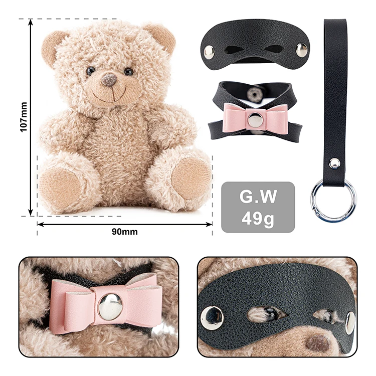 Fashion Sm Sex Toy Bear Binding Keychain Sexy Accessory Bdsm Plush Doll  Bondage Bear