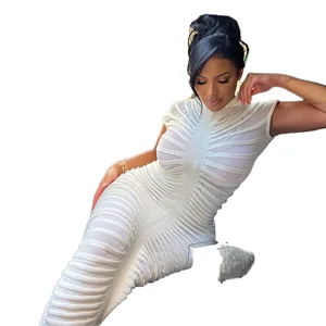 Autumn Winter New Women's Sexy Backless Eco-Friendly Satin Casual Long Maxi Dress