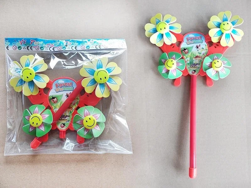 Детская пластиковая игрушка в форме бабочки цветка pinwheel для продажи