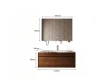 Lavabo de Piedra Sinterizada de 110 cm + Mueble de Espejo Multifuncional