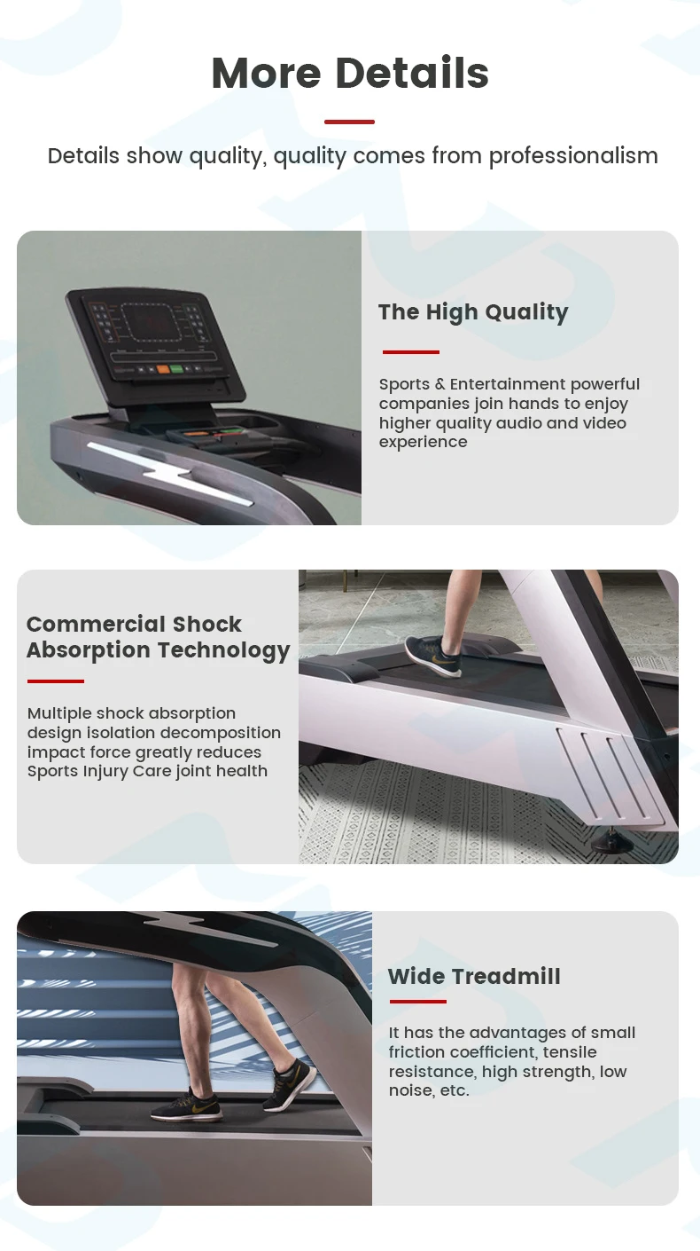 Aerobic Fat Burning Speed Adjustable Gym Cardio Equipment LCD Screen Commercial Treadmill