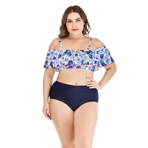 2022 New Arrivals Plus Size off Shoulder Xxxxl Plus Size Bikini