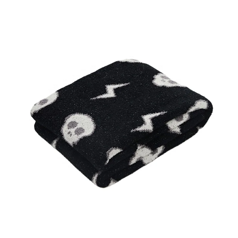 Fabbrika Bejgħ Dirett Soft Lightning Microfiber Knitted Throw Kutri għal Sufan Home Decor SJS