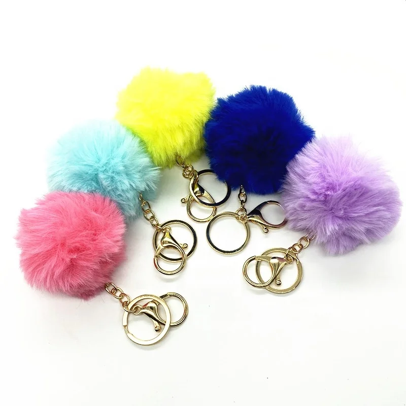 Multi Color Fur Ball Puffball Designs Fluffy Cute Faux Fur Pom Pom Tail
